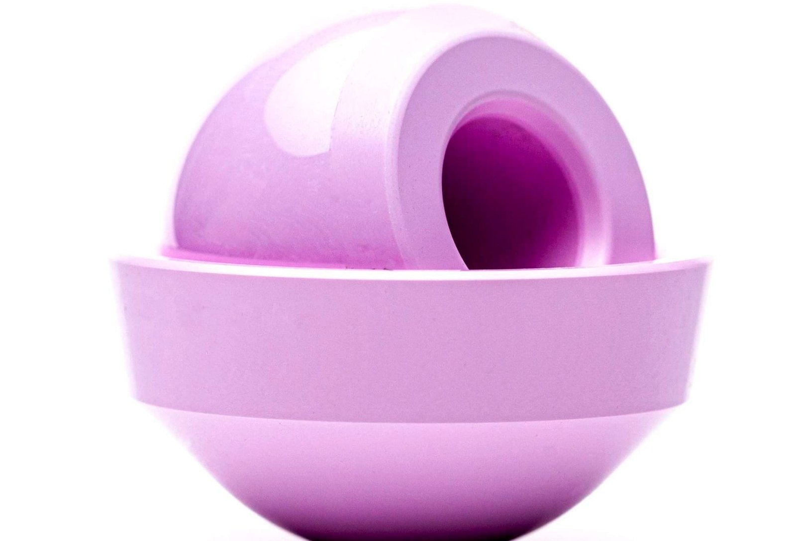 a purple round object with a hole, hip replacement