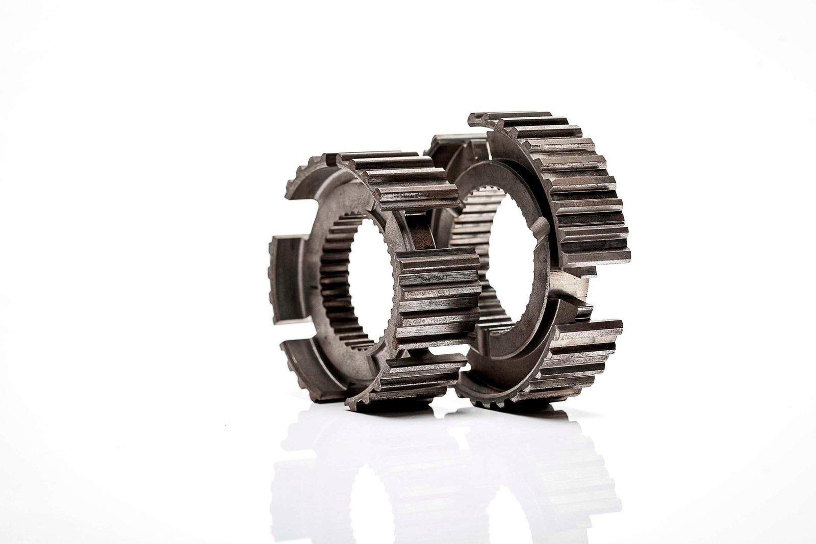 a close-up of a couple of gears