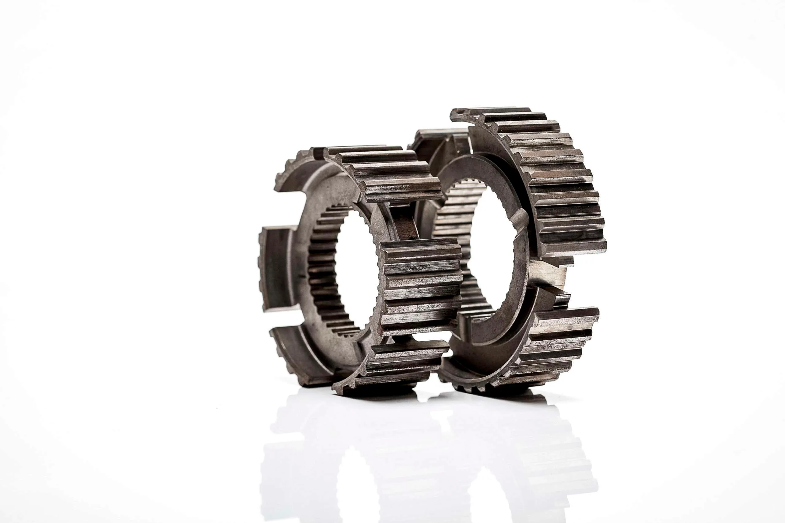a close-up of a couple of gears